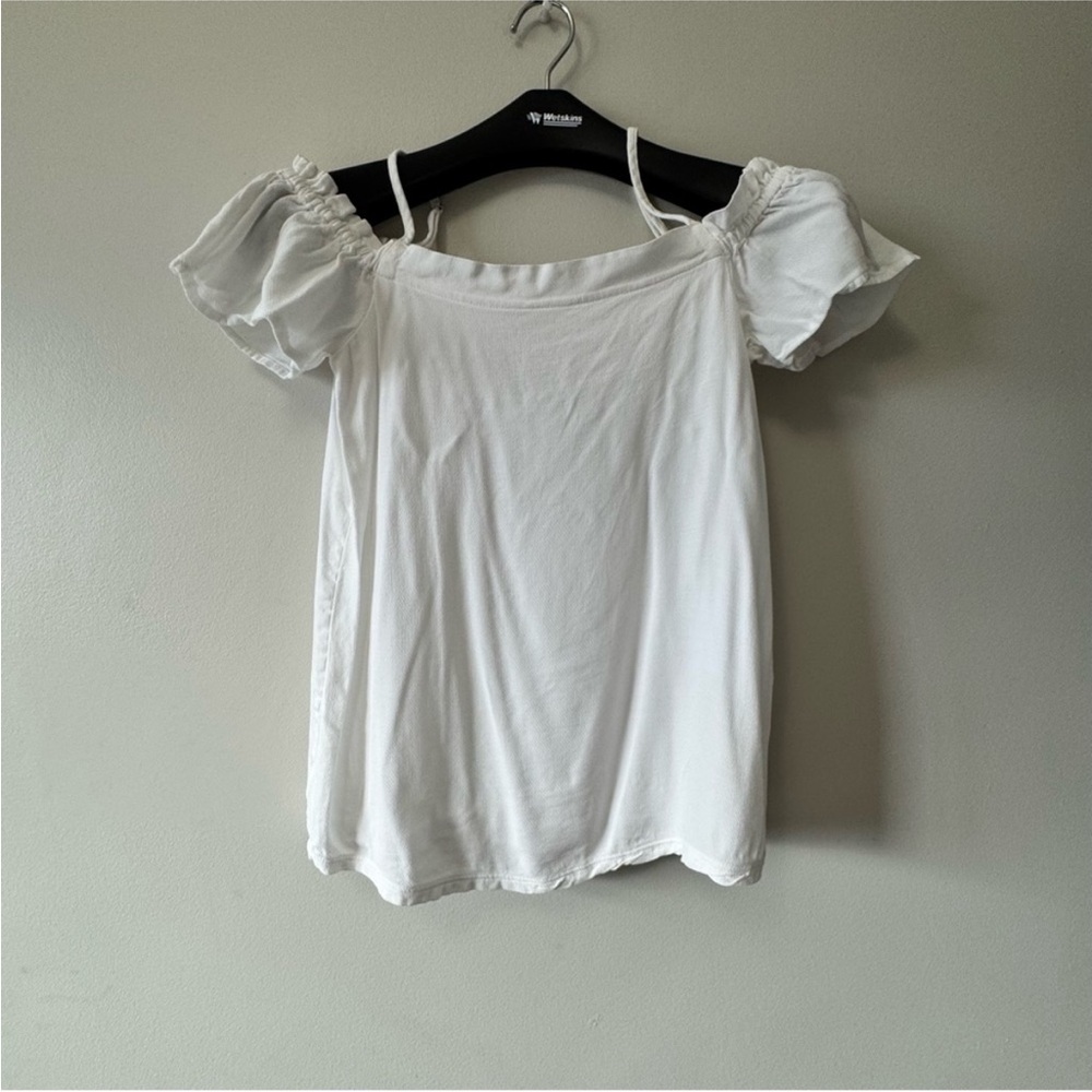Massimo Dutti White Off-Shoulder Blouse XS